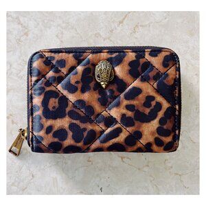 Kurt Geiger London Leopard Print Quilted Small Zip Wallet